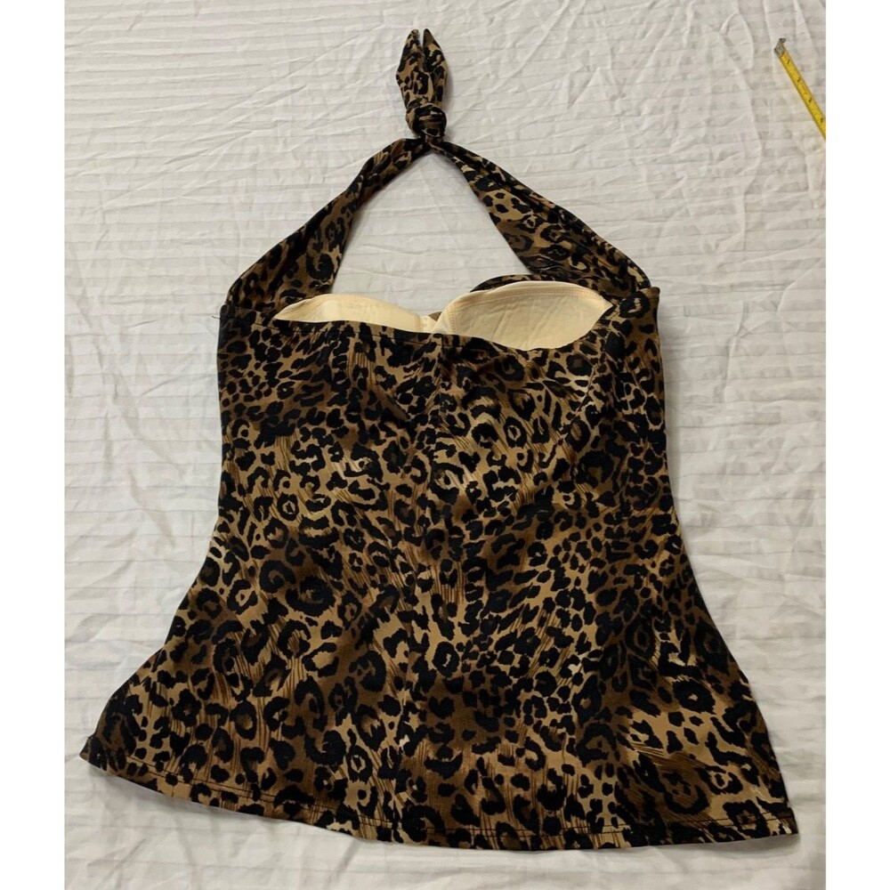 WHITE STAG WOMENS SWIM WIRE FREE TANKINI TOP SIZE M - Picture 2 of 3